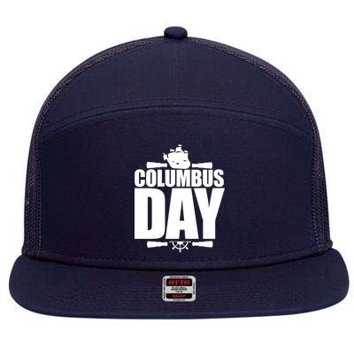 Columbus Day 7 Panel Mesh Trucker Snapback Hat