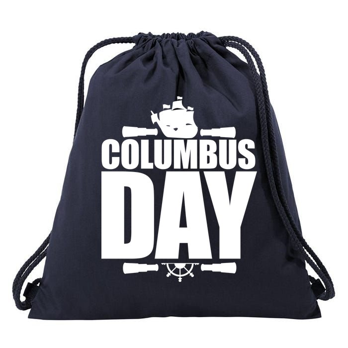 Columbus Day Drawstring Bag