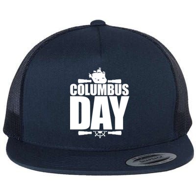 Columbus Day Flat Bill Trucker Hat