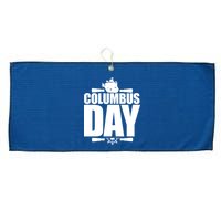 Columbus Day Large Microfiber Waffle Golf Towel