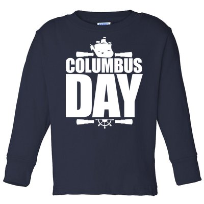 Columbus Day Toddler Long Sleeve Shirt