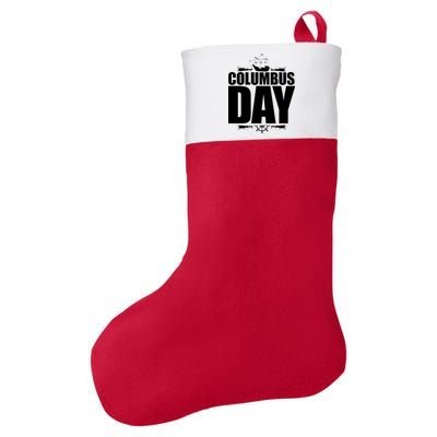 Columbus Day Felt Holiday Christmas Stocking