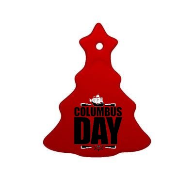 Columbus Day Ceramic Tree Ornament