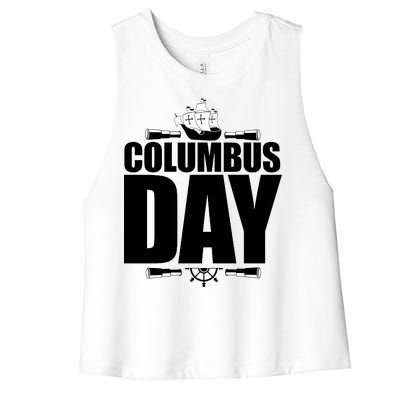 Columbus Day Women's Racerback Cropped Tank