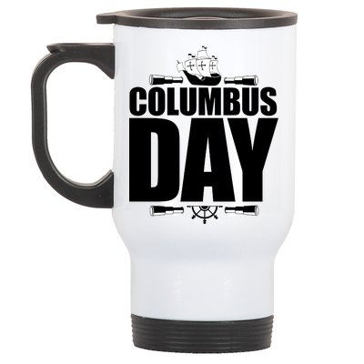 Columbus Day Stainless Steel Travel Mug