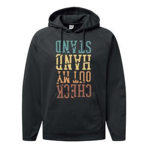 Check Out My Handstand Gymnastics And Gymnast Performance Fleece Hoodie