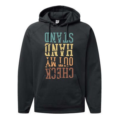 Check Out My Handstand Gymnastics And Gymnast Performance Fleece Hoodie