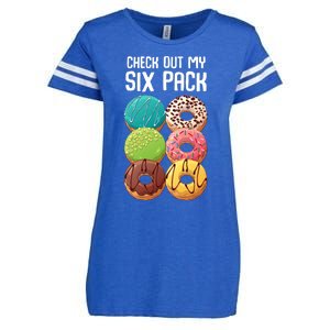 Check Out My Six Pack Donut Great Gift Funny Gym Gift Enza Ladies Jersey Football T-Shirt