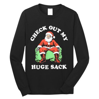 Check Out My Huge Sack Santa Christmas 2024 Long Sleeve Shirt