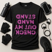 Check Out My Handstand Funny Gymnastics Gift Cooling Performance Crew T-Shirt