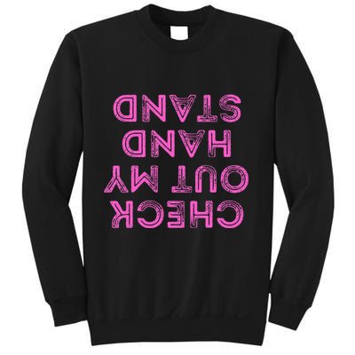 Check Out My Handstand Funny Gymnastics Gift Sweatshirt