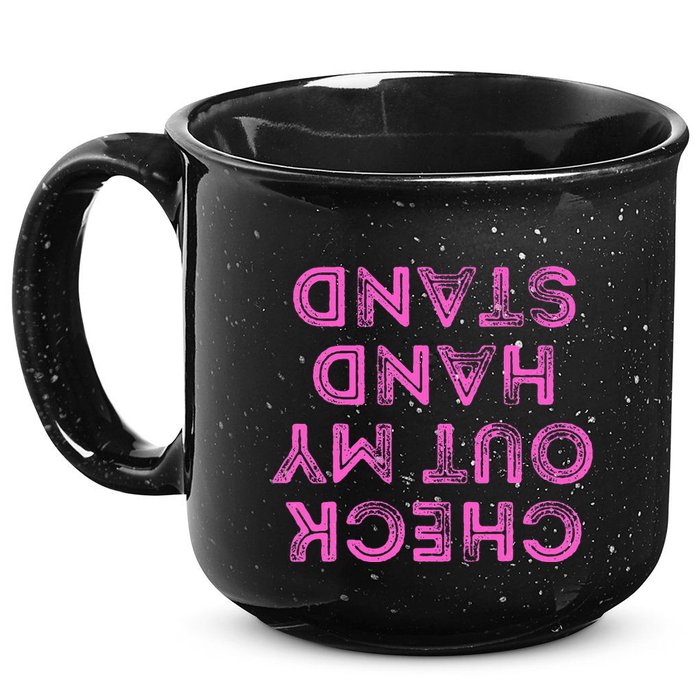 Check Out My Handstand Funny Gymnastics Gift 15oz Campfire Ceramic Mug