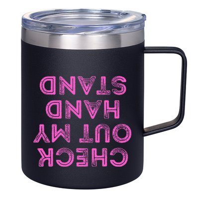 Check Out My Handstand Funny Gymnastics Gift 12oz Stainless Steel Coffee Mug