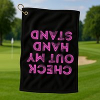 Check Out My Handstand Funny Gymnastics Gift Golf Towel