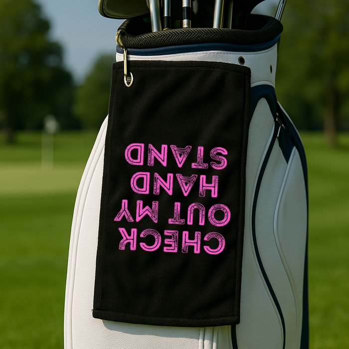 Check Out My Handstand Funny Gymnastics Gift Golf Towel