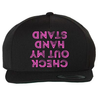 Check Out My Handstand Funny Gymnastics Gift Wool Snapback Cap