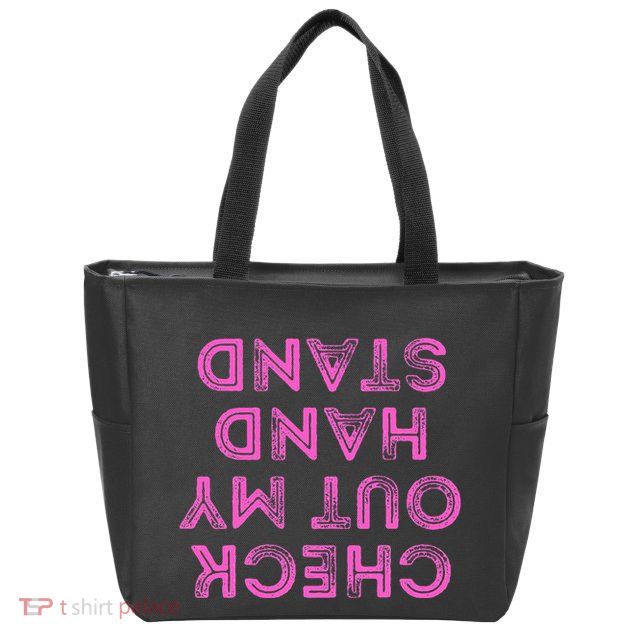 Check Out My Handstand Funny Gymnastics Gift Zip Tote Bag