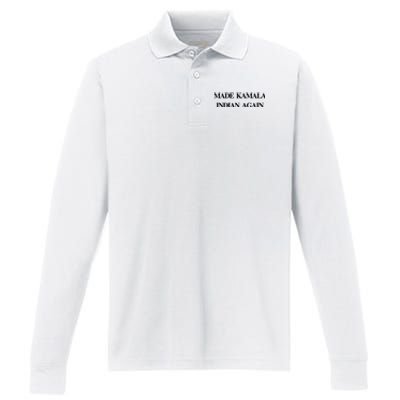 Candace Owens Made Kamala Indian Again Performance Long Sleeve Polo