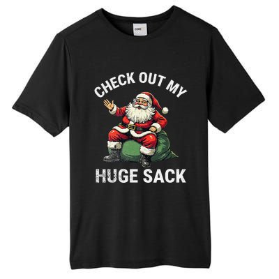 Check Out My Huge Sack Santa Clause Christmas Xmas 2024 Tall Fusion ChromaSoft Performance T-Shirt