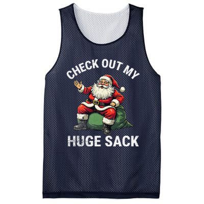 Check Out My Huge Sack Santa Clause Christmas Xmas 2024 Mesh Reversible Basketball Jersey Tank