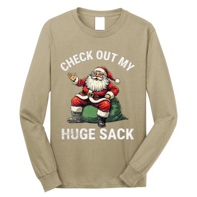 Check Out My Huge Sack Santa Clause Christmas Xmas 2024 Long Sleeve Shirt