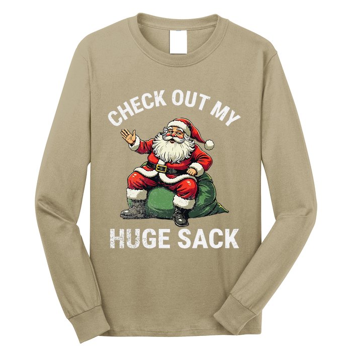 Check Out My Huge Sack Santa Clause Christmas Xmas 2024 Long Sleeve Shirt