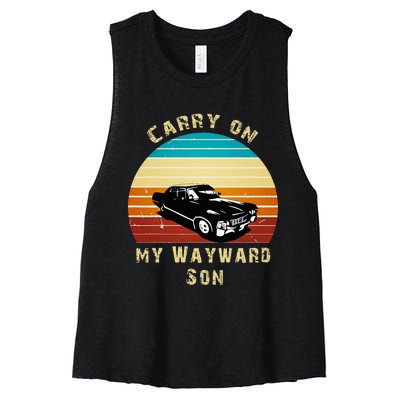 Carry On My Wayward Son Vintage Women's Racerback Cropped Tank