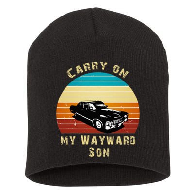 Carry On My Wayward Son Vintage Short Acrylic Beanie