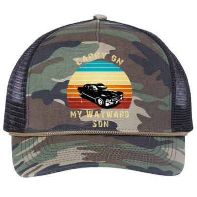 Carry On My Wayward Son Vintage Retro Rope Trucker Hat Cap