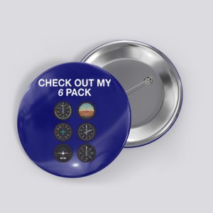 Check Out My Airplane Six Pack Funny Pilot Gag Gift Button