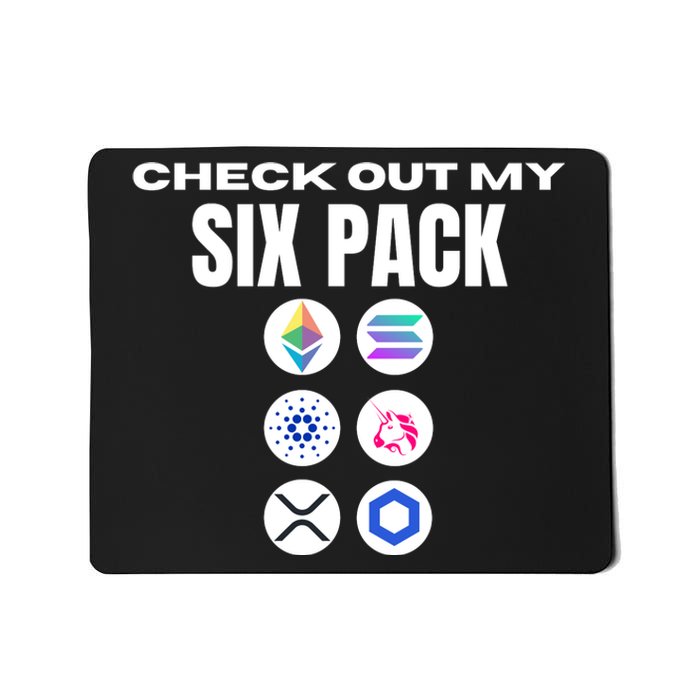 Check Out My Six Pack, Funny Gym Crypto Altcoin Lovers Meme Mousepad