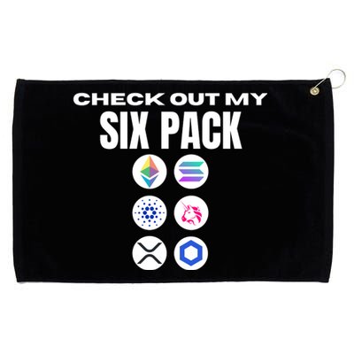 Check Out My Six Pack, Funny Gym Crypto Altcoin Lovers Meme Grommeted Golf Towel