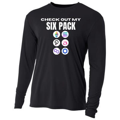 Check Out My Six Pack, Funny Gym Crypto, Funny Altcoin Cooling Performance Long Sleeve Crew