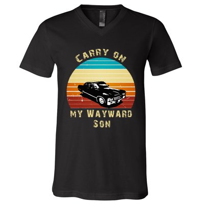 Carry On My Wayward Son Vintage V-Neck T-Shirt