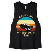 Carry On My Wayward Son Vintage Women's Racerback Cropped Tank