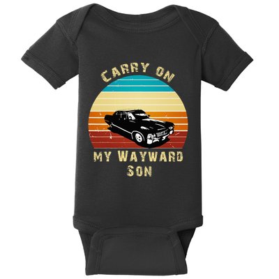 Carry On My Wayward Son Vintage Baby Bodysuit