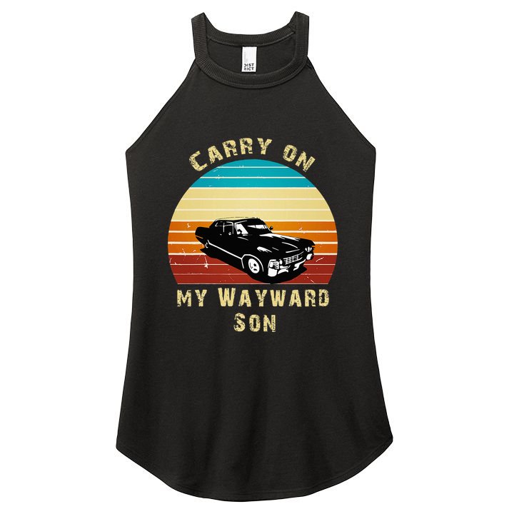 Carry On My Wayward Son Vintage Women's Perfect Tri Rocker Tank