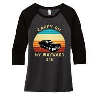 Carry On My Wayward Son Vintage Women's Tri-Blend 3/4-Sleeve Raglan Shirt