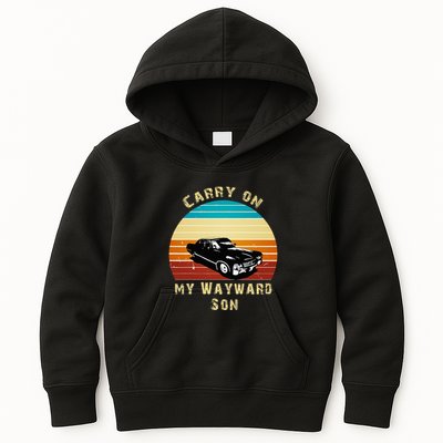 Carry On My Wayward Son Vintage Kids Hoodie