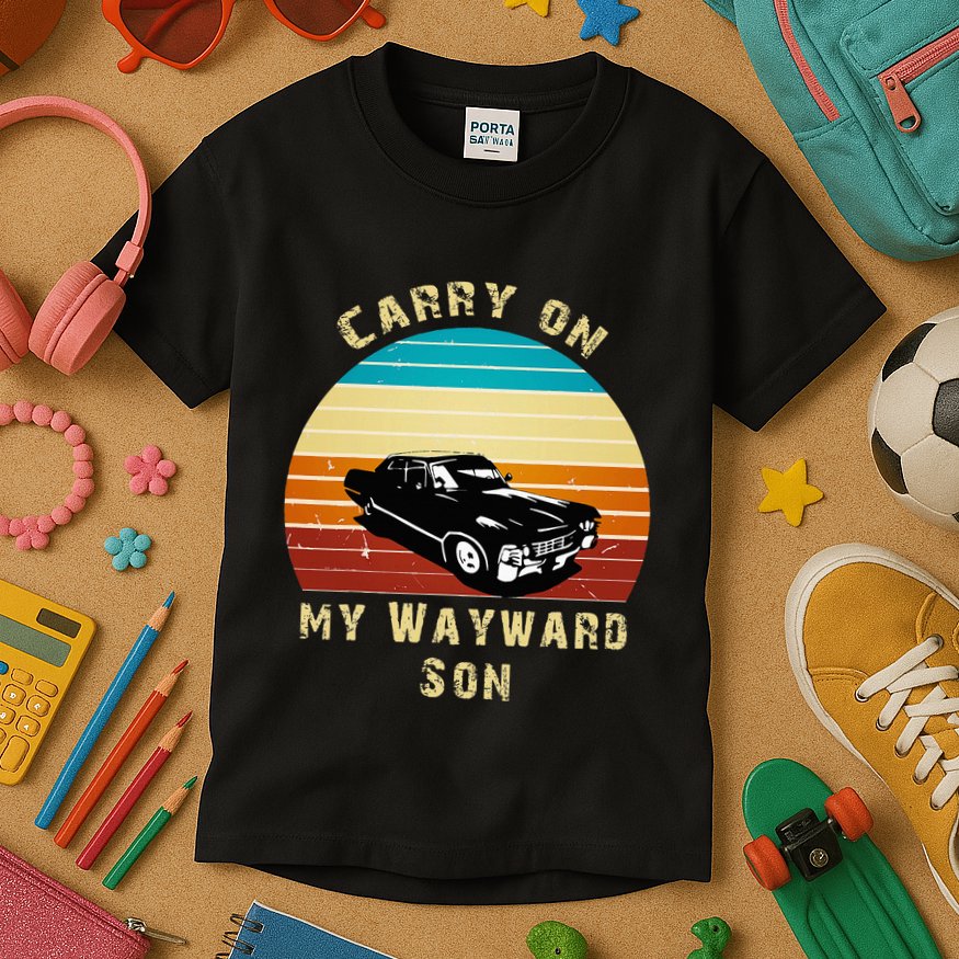 Carry On My Wayward Son Vintage Kids T-Shirt