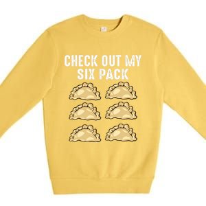 Check Out My Six Pack 6funny Giftpack Polish Pierogi Six Pack Cool Gift Premium Crewneck Sweatshirt