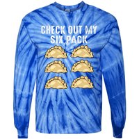 Check Out My Six Pack 6funny Giftpack Polish Pierogi Six Pack Cool Gift Tie-Dye Long Sleeve Shirt