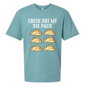 Check Out My Six Pack 6funny Giftpack Polish Pierogi Six Pack Cool Gift Sueded Cloud Jersey T-Shirt