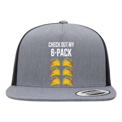 Check Out My Six 6 Pack With Tacos For Cinco De Mayo Flat Bill Trucker Hat