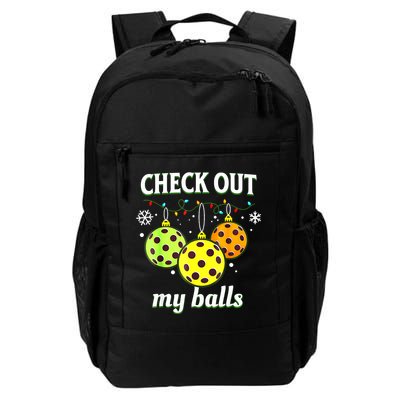 Check Out My Balls Funny Pickleball Christmas Decoration Backpack