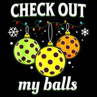 Check Out My Balls Funny Pickleball Christmas Decoration Backpack