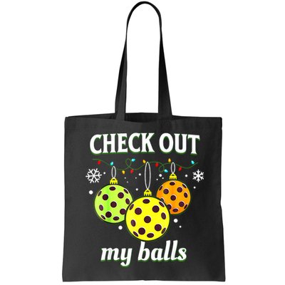 Check Out My Balls Funny Pickleball Christmas Decoration Bag