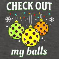 Check Out My Balls Funny Pickleball Christmas Decoration Vector Backpack