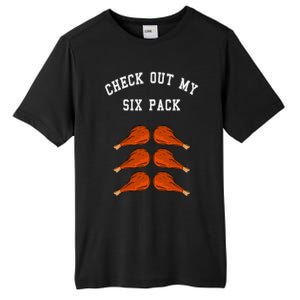 Check Out My Six 6 Pack Turkey Legs Happy Thanksgiving Funny Tall Fusion ChromaSoft Performance T-Shirt