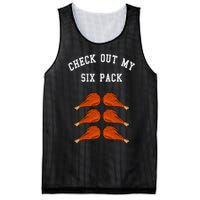 Check Out My Six 6 Pack Turkey Legs Happy Thanksgiving Funny Mesh Reversible Basketball Jersey Tank